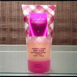 Bath & Body Works Pink Gingham Gorgeous Foaming Sugar Body Scrub